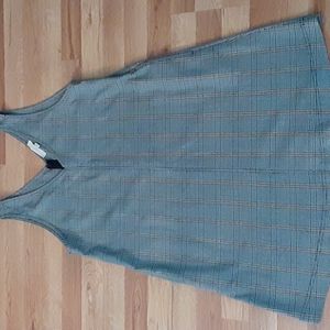 Loft Black & White Plaid Shift Dress Size S